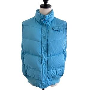 GAP Factory Feather and Down Filled Vest Light Blue Size XL